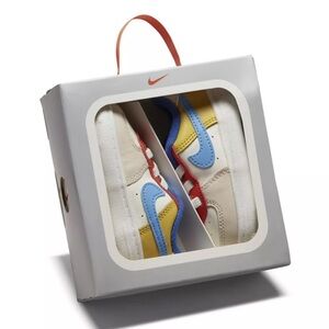 Nike Force 1 Crib Baby (CB) Shoes Sail University Blue #DM1018-100 Size 4c
